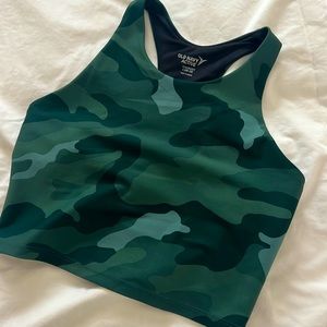 Camo PowerSoft Long Line Sport Bra For Teens
